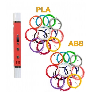 3D-Ручка MyRiwell RP-100C + 120 м (PLA + ABS по 12 цветов). Набор MEGA