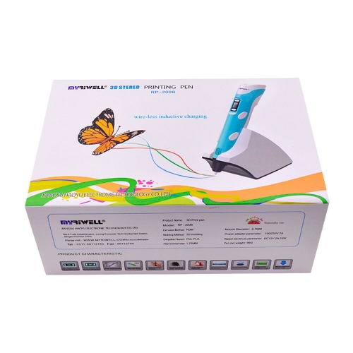 3D Ручка MyRiwell RP-200B Оригінал бездротова Блакитна (Blue)